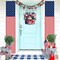 4th of July Door Sign Independence Day Wreath Patriotic Door Decoration Flower US Wooden Sign for Memorial Day Front for Door Decor 12 Inch Outdoor
